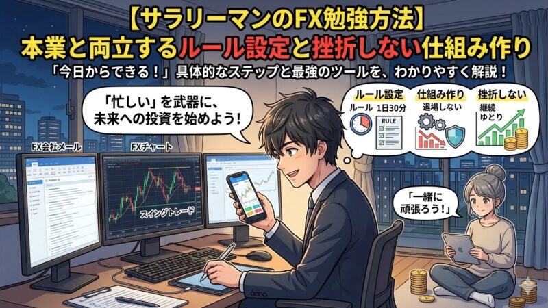 【FXのおすすめ勉強法】サラリーマンが本業と両立する効率的な3ステップ 
