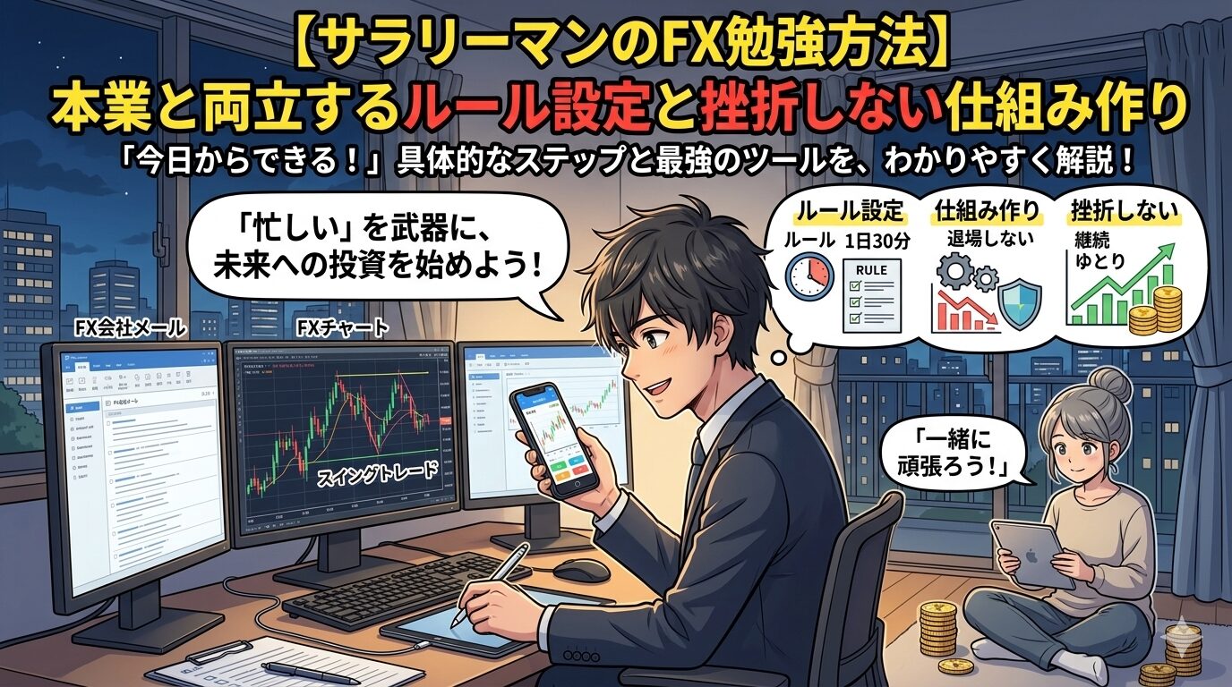 【FXのおすすめ勉強法】サラリーマンが本業と両立する効率的な3ステップ
