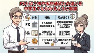 FXとは？株や仮想通貨との違いを中学生でもわかるように解説 