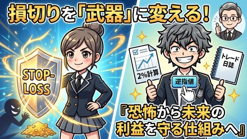 【FXの損切りルール】感情を排除して機械的に資金を守る仕組み化3ステップ 