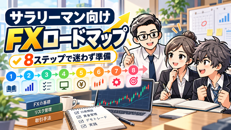 【サラリーマン向けFXロードマップ】FX初心者が始め方から取引まで迷わない8ステップ 