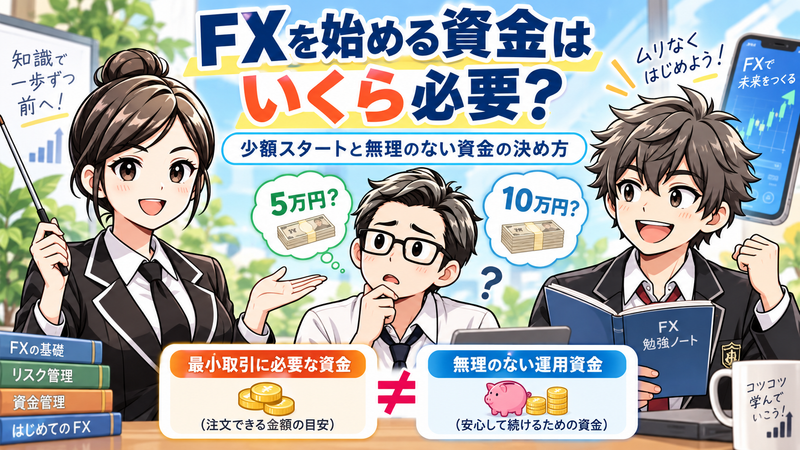 FXを始める資金はいくら必要？少額スタートと無理のない資金の決め方 