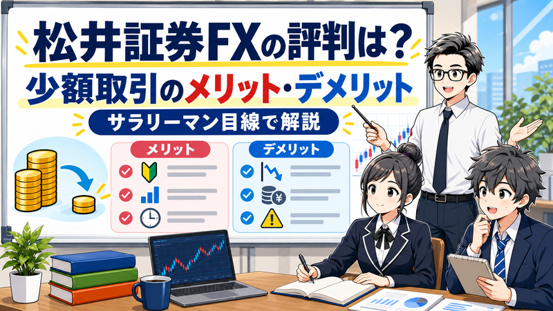 【松井証券FXの評判は？】少額取引のメリット・デメリットをサラリーマン目線で解説 