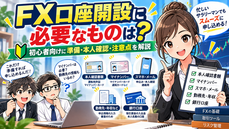 【FX口座開設に必要なもの】初心者向け準備・本人確認・注意点を解説