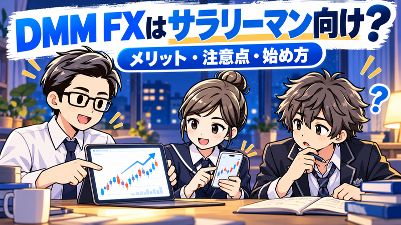 【DMM FXはサラリーマン向き？】メリット・デメリットと始め方を解説 