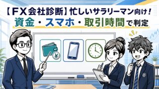 【FX会社診断】忙しいサラリーマン向け！資金・スマホ・取引時間で判定 