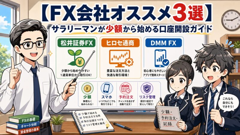 【FX会社オススメ3選】サラリーマンが少額から始めるための口座開設ガイド