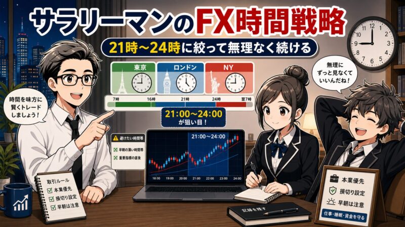 サラリーマンはFXを何時にやるべき？会社員におすすめの取引時間と避けるべき時間帯 