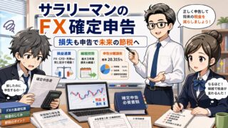 【FXの確定申告が不安なサラリーマンへ】損失通算から会社バレ対策まで完全ガイド 