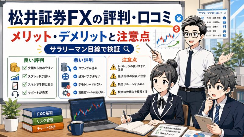 【松井証券FXの評判・口コミ】メリット・デメリットと注意点をサラリーマン目線で検証