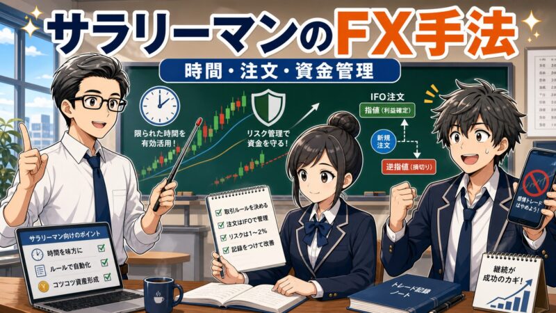 【サラリーマンに合うFXトレード手法は？】仕事中に放置できる注文設計と資金管理 